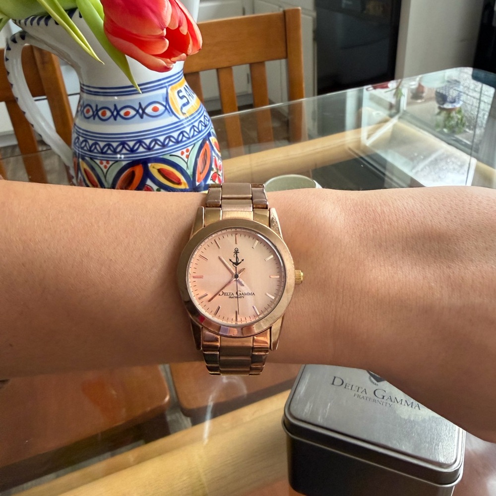 Rose Gold Watch- Delta Gamma
